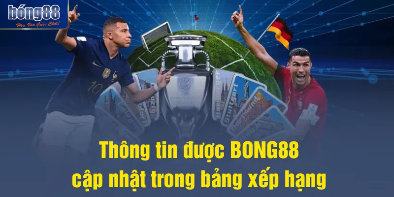Thông tin được BONG88 cập nhật trong bảng xếp hạng